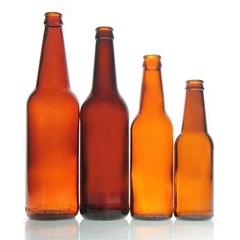 New Ml Ml Ml Ml Amber Glass Beer Bottle With Crown Cap