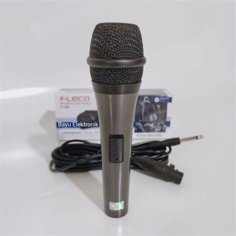 Jual Mic Fleco F Dynamic Microphone Karaoke Mikrofon Kabel Shopee