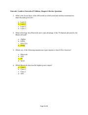 Network GuideToNetworks 8thEd Chapter06 ReviewQuestions Docx Network