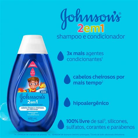 Shampoo E Condicionador 2 Em 1 - 2 em 1 Shampoo e Condicionador Infantil JOHNSON’S® 400ml