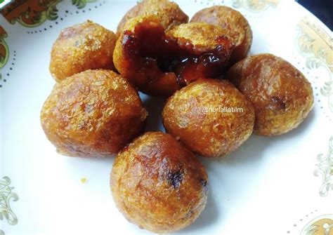 Resep Bola Bola Ubi Isi Gula Merah😍 Oleh Nurlailatil💕cooking👩‍🍳 Cookpad