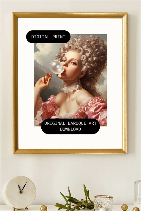 Baroque Rococo Style Art, Digital Art Print, Classic Painting Art ...