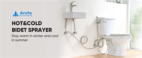 Arofa Hot And Cold Handheld Bidet Sprayer For Toilet Warm Water Bidet With Adjustable Pressure