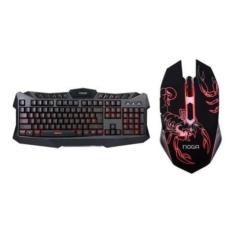 Combo Gamer Noga Teclado Y Mouse Retroiluminado Gaming Kit Nkb