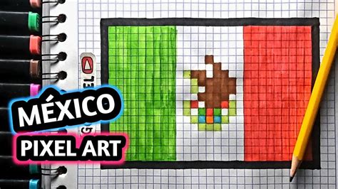 Como Dibujar Una Bandera De M Xico Paso A Paso Facil Pixel Art