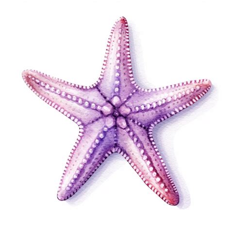 Premium Photo Purple Starfish With White Dots On Its Body And A White