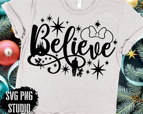 Believe In Magic Svg Inspired By Svg Png Sublimation Graphic Minnie Mouse Svg Mickey Head Svg