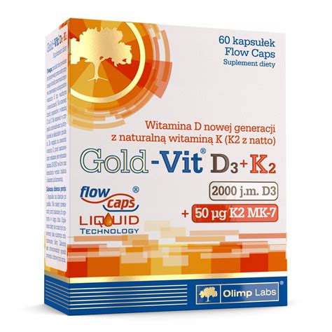 OLIMP GOLD VIT D3 K2 60kaps WITAMINY NATURALNE 9401615374 Allegro Pl