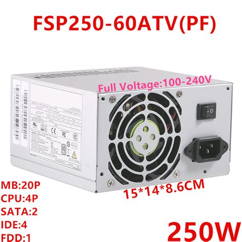 PSU For FSP Advantech ATX 5V 610L 250W Power Supply FSP250 60ATV PF