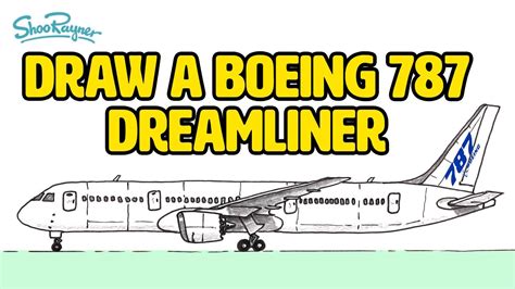 How To Draw A Boeing 787 Dreamliner Spoken Step By Step Instructions