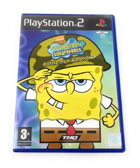 SPONGEBOB SQUAREPANTS Battle For Bikini Bottom Playstation 2 With Manual 10 99 PicClick UK