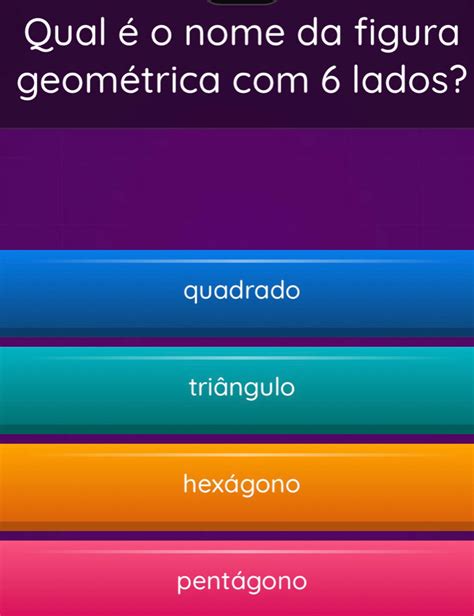 Qual O Nome Dessa Figura - Resolvido:Qual é o nome da figura geométrica com 6 lados? quadrado ...