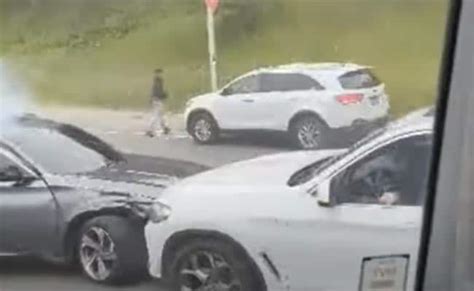 Watch Car Swerves Through Traffic At High Speed Crashes Into Vehicles