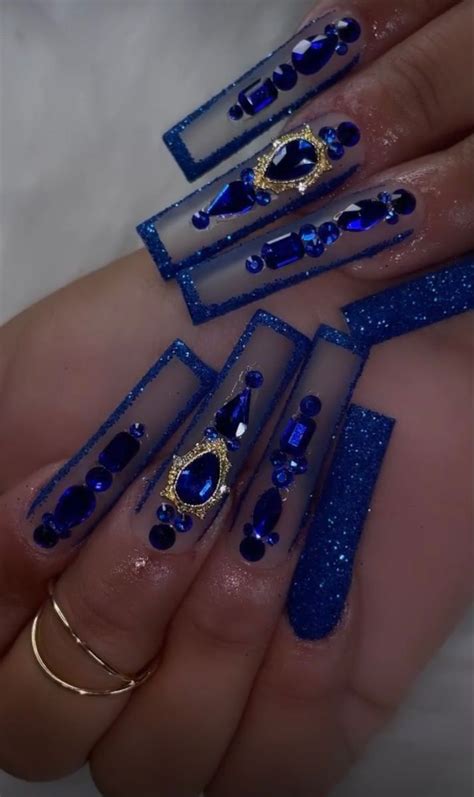 Blue Nails Inspo Blue Acrylic Nails Stylish Nails Acrylic Nails