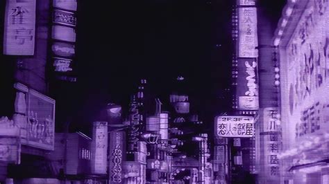 Fondo de pantalla-Purple aesthetic dark city