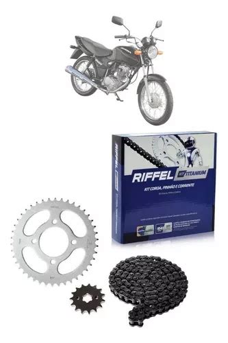 Kit Relação Transmissão Riffel Cg 125 Fan Cargo 2014 2017