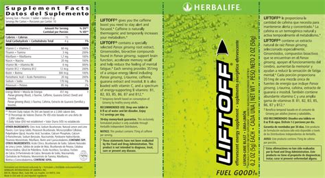 Herbalife Tea Nutrition Label Besto Blog