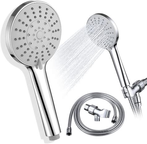 ft hand held shower head  long hose  modes  large face
