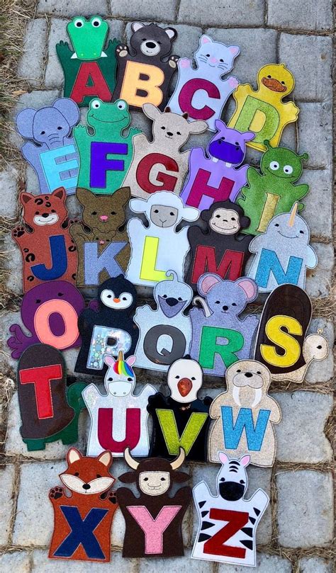 Alphabet Hand Puppets Sparkly Hand Puppet Fun Preschool Learning