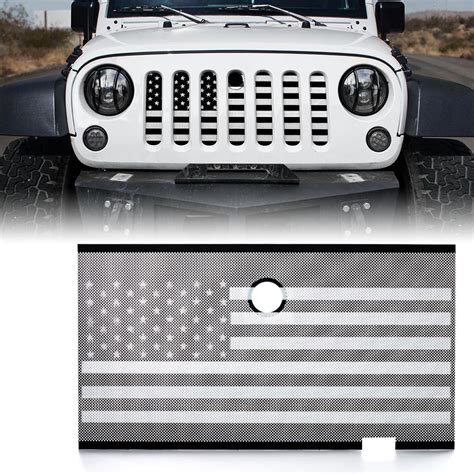 Xprite USA ZS 0001 FLAG G2WK Mesh Grille Insert With Black White Flag