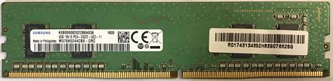 4GB 1Rx16 PC4-2400T-UC0-11 Samsung – Arbeitsspeicher RAM