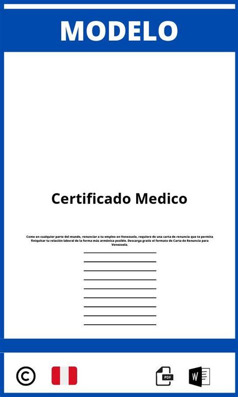 Modelo De Certificado Medico Peru Pdf 2025