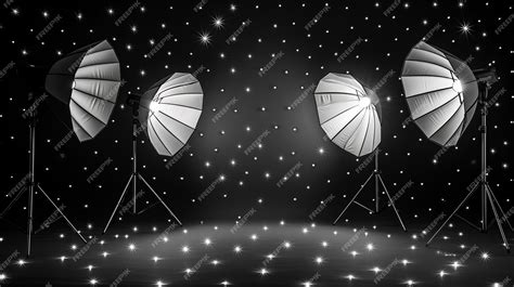 Premium Photo | Professional Studio Lighting Setup Against a Starry ...