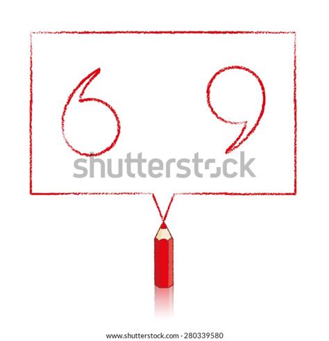 Red Pencil Reflection Drawing Outlined Quotation Vector De Stock