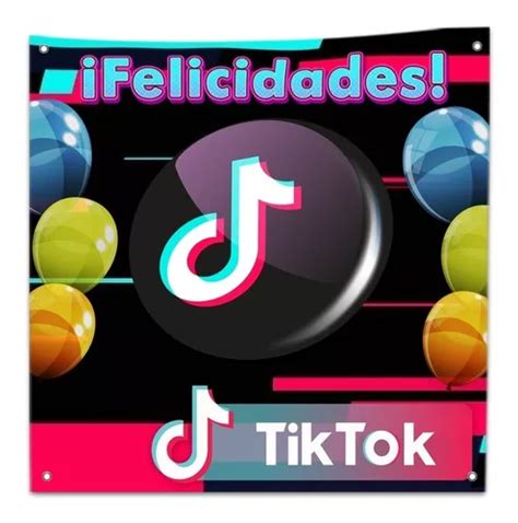 Decoración Fiesta De Cumpleaños De Tik Tok Letrero 1x1m en venta en