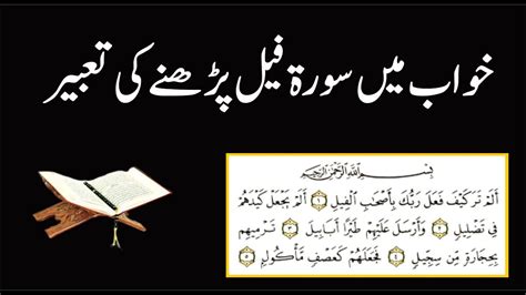 Khwab Mein Surah Al Feel Parhne Ki Tabeer خواب میں سورۃ الفیل پڑھنے