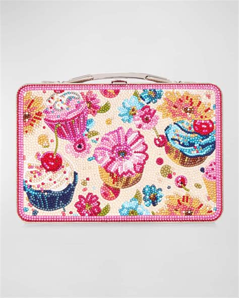 Judith Leiber Couture Cupcakes Lunch Box Clutch Bag Neiman Marcus