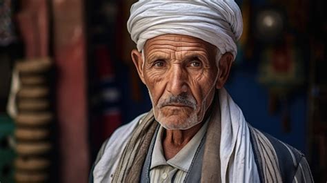 Premium AI Image | An Afghan elder exuding grace and strength a living ...