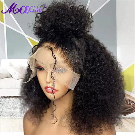 Maxine Afro Kinky Encaracolado Peruca Dianteira Do La O Do Cabelo