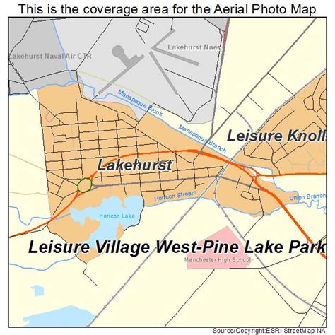 Aerial Photography Map of Lakehurst, NJ New Jersey