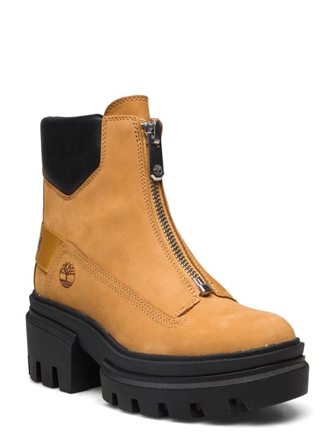 Timberland Everleigh Boot Front Zip Heeled Ankle Boots Boozt