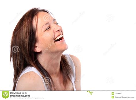 Pretty Woman in Her Forties Laughing Stock Photo - Image of beauty ...