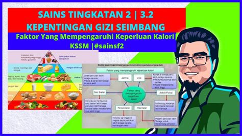 Sains Tingkatan 2 32 Kepentingan Gizi Seimbang Faktor Keperluan Kalori Kssm Sainsf2