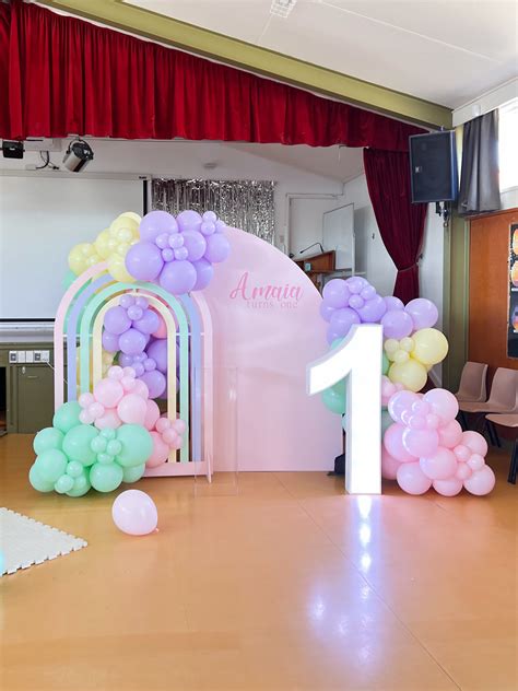 Pastel Rainbow Backdrop - Manawatu Parties | Party Hire