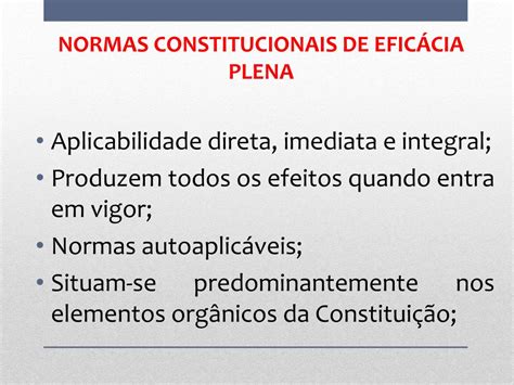 Ppt Efic Cia E Aplicabilidade Das Normas Constitucionais Powerpoint