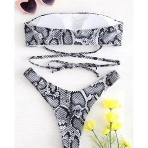 Swim Sexy Snakeskin Two Piece Bikini Set Poshmark
