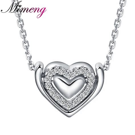 Sterling Silver Necklaces Three Heart Shaped Necklaces