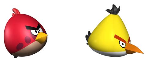 3d Model Angry Birds 3d Model Vr Ar Low Poly Obj Ma Mb Mtl