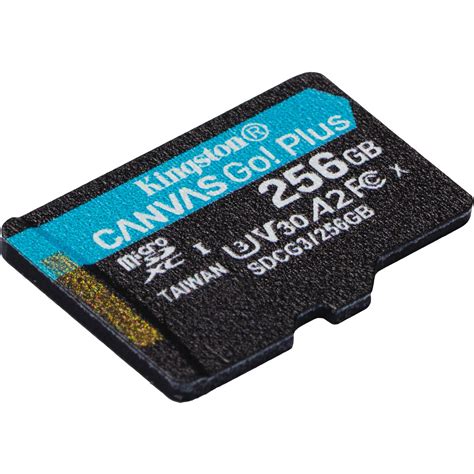 Kingston 256GB Canvas Go Plus UHS I MicroSDXC SDCG3 256GBSP B H