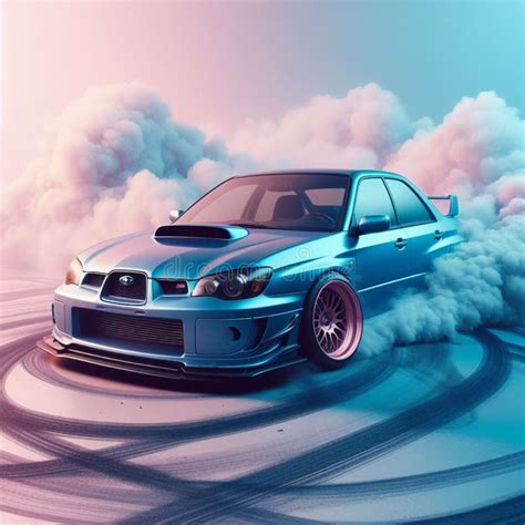 Highspeed Drift with Tire Smoke Captured in a Vivid Action Shot with ...