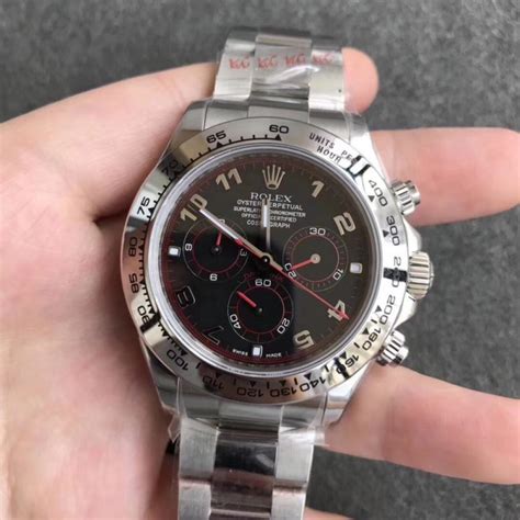 Replica Rolex Daytona Cosmograph N Stainless Steel Black Dial