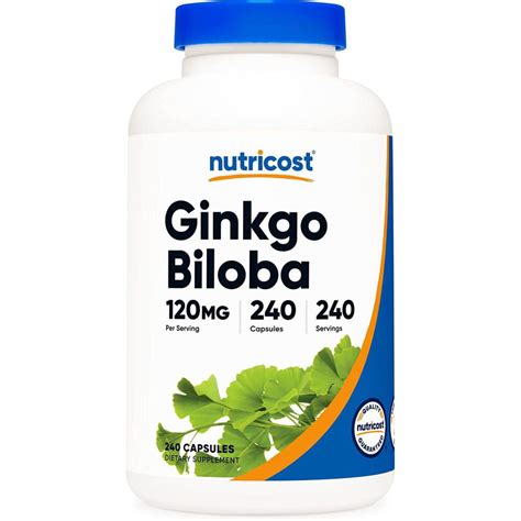 Nutricost Ginkgo Biloba 120 Mg 240 Cápsulas Vitaminas Y Mas