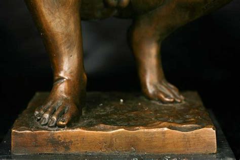 Italian Bronze Nude Male Erotic Statue Art