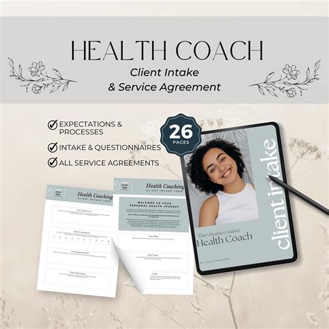 Health Coach Intake Form Template Client Onboarding Questionnaire Nutrition Coaching