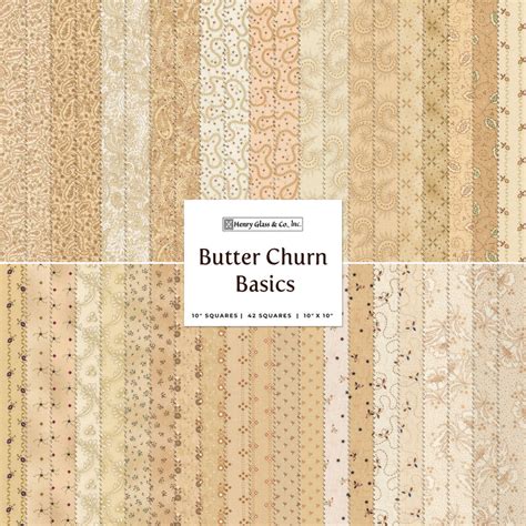 Butter Churn Basics 10x10 Squares By Kim Diehl For Henry Glass Fabrics