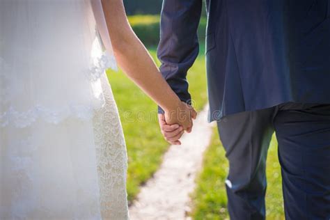 Newlyweds Rear View Stock Image Image Of Dress Newlyweds 132379215